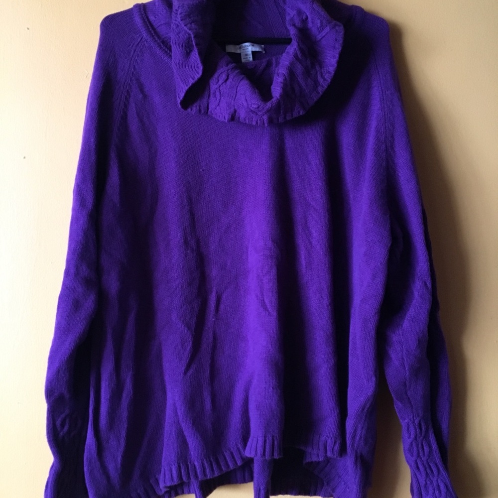 Gorgeous purple cowl neck sweater!